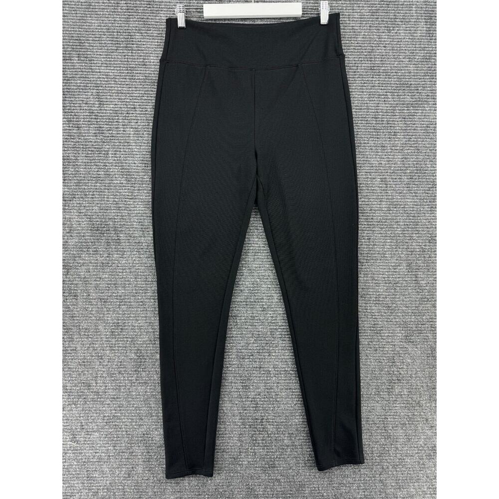 Spanx Pants Womens 1X Black High Rise Skinny Shaping Stretch Ponte Knit Assets